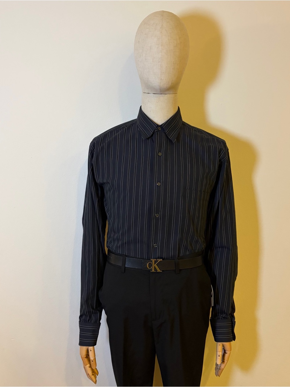 Geoffrey Beene Men's Striped Dress Shirt NWT Large 16 34/35 French Cuff